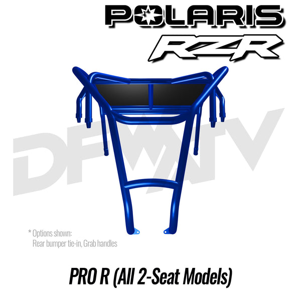 Polaris RZR Pro R Roll Cage with Rear Bumper Tie-In - 2 Seat