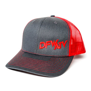 Buy dark-gray-on-red TRUCKER SNAPBACK