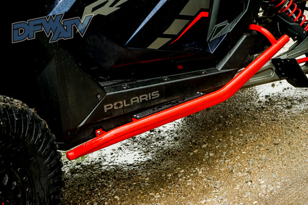 Polaris RZR Pro R - Red Cage and Black Roof with DFW ATV Rock Sliders