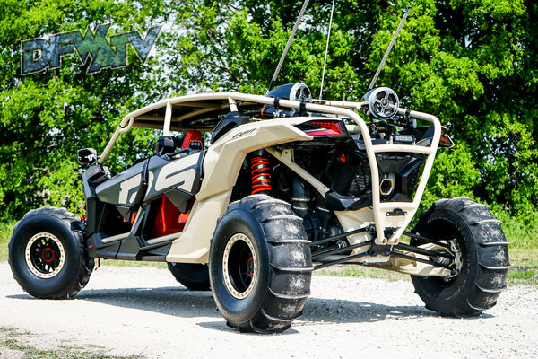 Can-Am Maverick X3 Max - Tan Cage with Stereo Top, Spare Tire Carrier and More