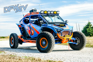 2023 Polaris RZR Pro R 4 Troy Lee Designs Ed. - Blue Cage with Power Windshield, Orange Roof Rack, and Much More