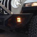 amber led fog light kit mounted on a jeep 