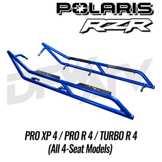 Polaris RZR Pro XP / Turbo R / Pro R Rock Sliders & Tree Kicker - 4 Seat