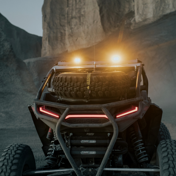 heretics ba-2 pob light being used as a chase light on a can-am maverick
