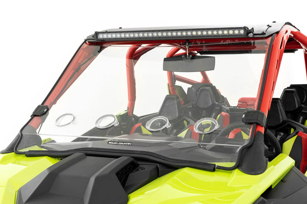 Rough Country VENTED FULL WINDSHIELD | SCRATCH RESISTANT | POLARIS RZR PRO/TURBO R