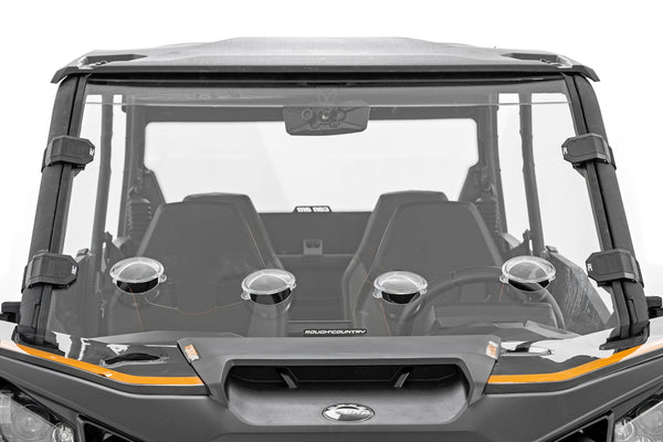 Rough Country VENTED FULL WINDSHIELD | SCRATCH RESISTANT | CAN-AM COMMANDER 1000R/MAX