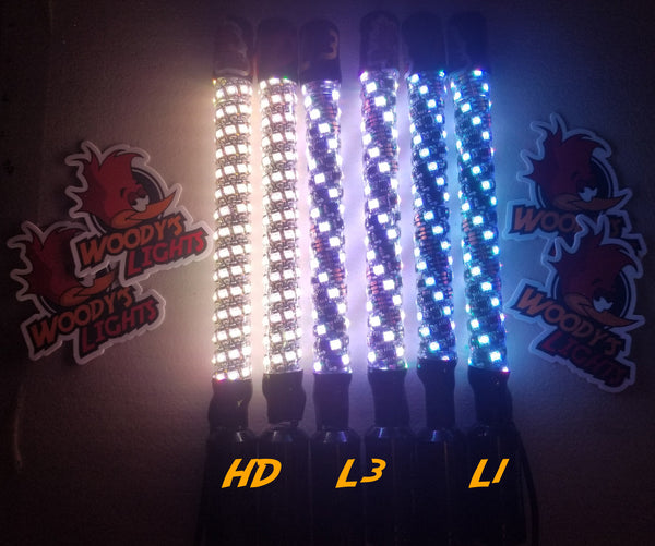 Woody's Lights Cyclone Whips (Minis) - 1ft - Pair
