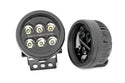 Rough Country BLACK SERIES ROUND LED LIGHT PAIR | 3.5 INCH | AMBER DRL