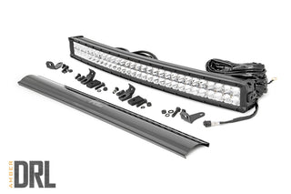 Rough Country CHROME SERIES LED | 30 INCH LIGHT| CURVED DUAL ROW | WHITE DRL