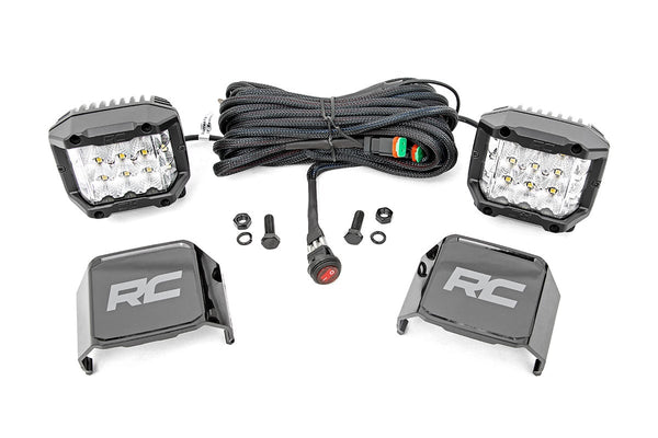 Rough Country CHROME SERIES LED LIGHT PAIR | 3 INCH | WIDE ANGLE OSRAM