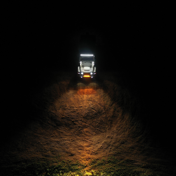 led fog light kit mounted on a jeep