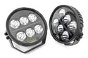 Rough Country BLACK SERIES LED LIGHT PAIR | AMBER DRL | 6.5 INCH | ROUND