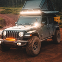 led fog light kit mounted on a jeep