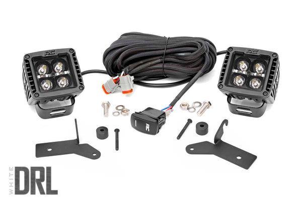 Rough Country JEEP 2-INCH LED LOWER WINDSHIELD KIT (18-23 WRANGLER JL / 20-23 GLADIATOR)