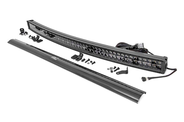Rough Country BLACK SERIES LED | 50 INCH LIGHT| CURVED DUAL ROW | WHITE DRL