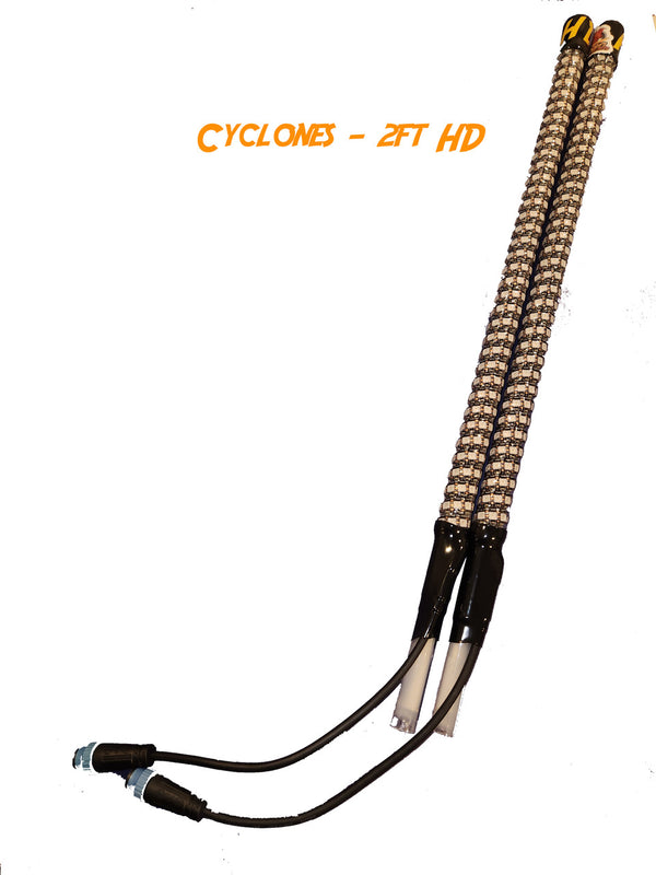 Woody's Lights Cyclone Whips - 2ft - Pair