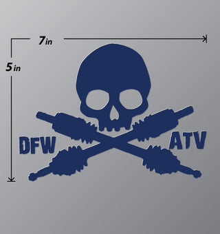 Buy dark-blue DFW ATV STICKER 4&quot; or 6&quot;