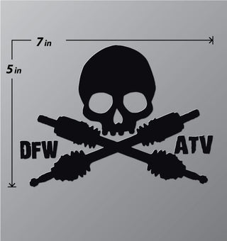 Buy black DFW ATV STICKER 4&quot; or 6&quot;