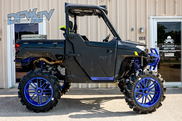 Polaris Ranger 1000 - Blue Wheels and Suspension with Stereo