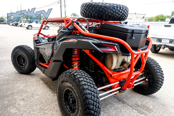 Can-Am Maverick X3 - Orange Exo Cage with Spare Tire Mount