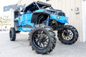 Polaris RZR XP 4 Turbo  - Black Cage with Blue Bumpers and Tree Kickers - October2020