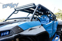 Polaris RZR XP 4 Turbo  - Black Cage with Blue Bumpers and Tree Kickers - October2020