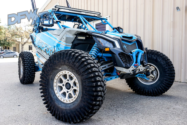 Can-Am Maverick X3 - Blue Bumper and Panels with Storage Box