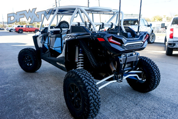 Polaris RZR Turbo S 4 - 4 - White Cage and Blue Roof