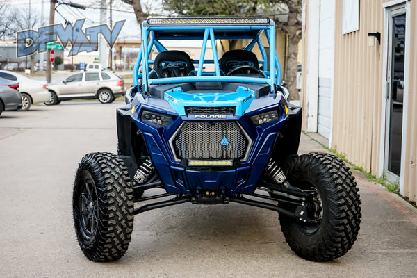 Polaris RZR Turbo S 4 - Blue Cage and Black Roof