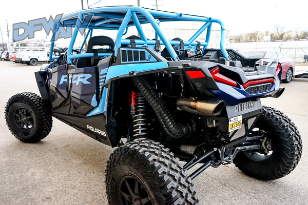 Polaris RZR Turbo S 4 - Blue Cage and Black Roof