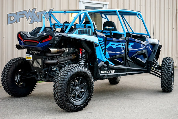 Polaris RZR Turbo S 4 - Blue Cage and Black Roof