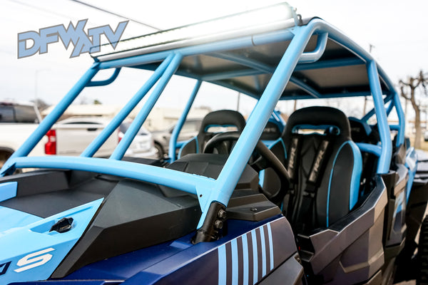 Polaris RZR Turbo S 4 - Blue Cage and Black Roof