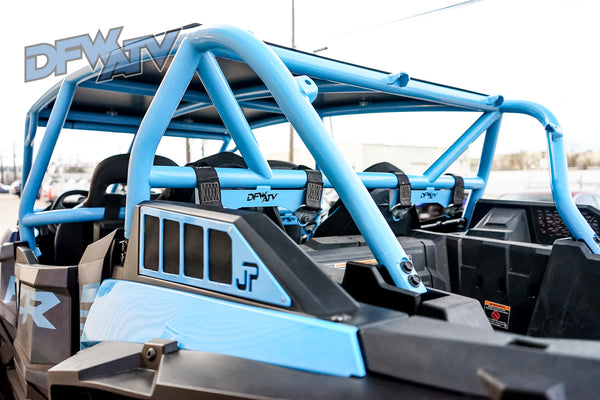 Polaris RZR Turbo S 4 - Blue Cage and Black Roof