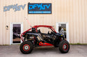 Polaris RZR Turbo S - Red Cage and Stereo with Silver Roof and Windshield
