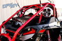Polaris RZR Turbo S - Red Cage and Stereo with Silver Roof and Windshield