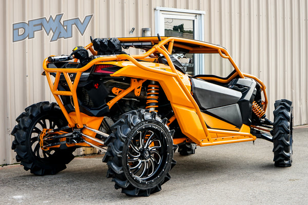 Can-Am Maverick X3 - 2 - Orange Exo Cage with Rock Sliders and Black Roof