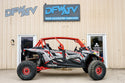 Polaris RZR Turbo S 4 - Red Cage and Gray Roof