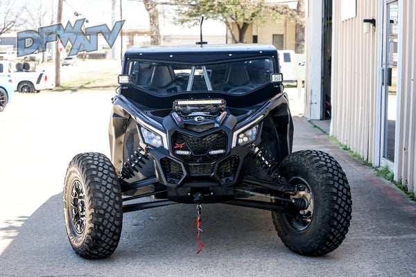 Can-Am Maverick X3 Max - Gray Cage and Roof Rack with Black Roof and Windshield