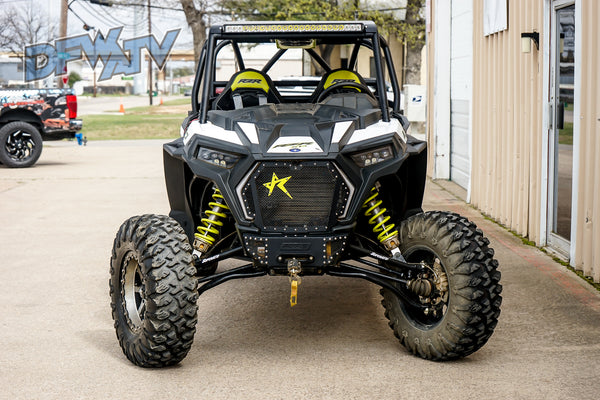 Polaris RZR XP 4 1000 - Black Gage with Black Roof and Lime Stereo