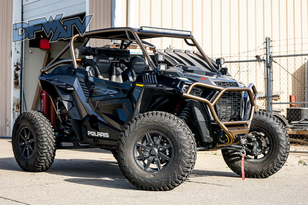 Polaris RZR Turbo S - Bronze Cage and Black Roof with Bumper Tie-In