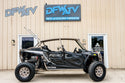 Polaris RZR Turbo S 4 - Tan cage and Bumper Tie-in with Black Roof and Windshield