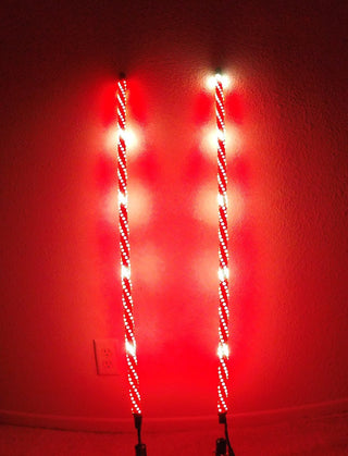 Woody's Lights Cyclone Whips - 8ft - Pair (Lvl 3)