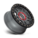 KMC Powersports KS240 Recon Beadlock - Gunmetal / Red Ring