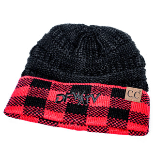 Buy red-black BEANIE - PATTERN KNIT