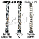 TWISTED EXTREME 12V WHIPS - PAIR