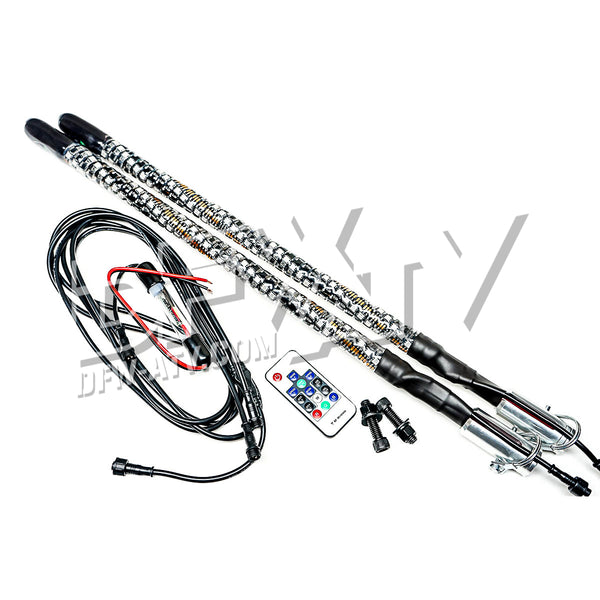 TWISTED EXTREME 12V WHIPS - PAIR