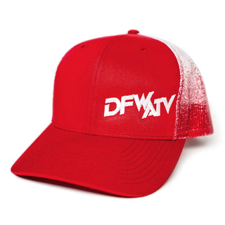 Buy red PRINTED TRUCKER SNAPBACK - WHITE FADE