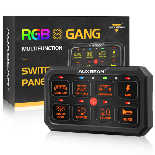 Auxbeam AR-800 RGB Switch Panel With App, Toggle/ Momentary/ Pulsed Mode Supported