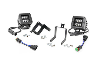 Rough Country LED LIGHT KIT | FOG MOUNT | 2" BLACK PAIR | FORD SUPER DUTY (11-16)