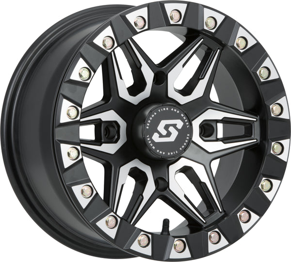 Sedona Split 6 Beadlock Wheel - Black / Machined